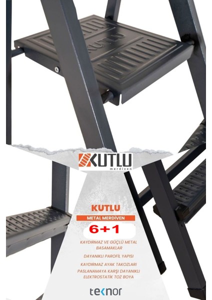 Kutlu Dayanıklı Metal Basamaklı Merdiven fırsatları