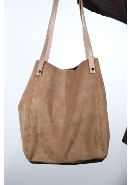 Alfred Vizon Hakiki Deri Süet Kadın Omuz Çantası modelleri