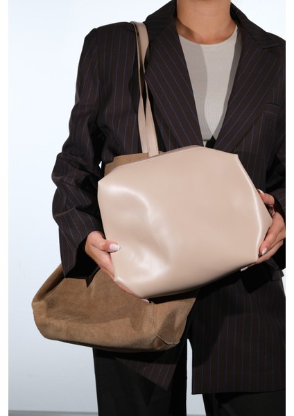 Alfred Vizon Hakiki Deri Süet Kadın Omuz Çantası fırsatları