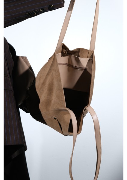 Alfred Vizon Hakiki Deri Süet Kadın Omuz Çantası indirimleri