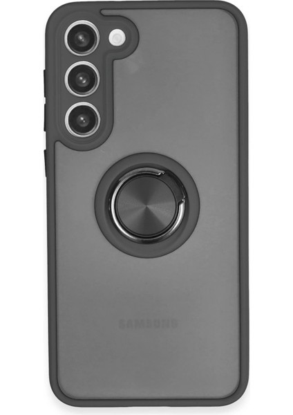 Bfs Samsung Galaxy S23 Plus Kılıf Montreal Yüzüklü Silikon Kapak - Siyah