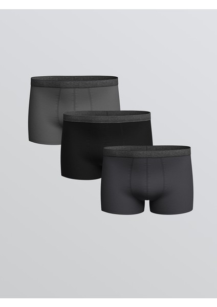 Yeni Sezon Standart Kalıp Pamuklu Esnek Erkek Boxer 3'lü