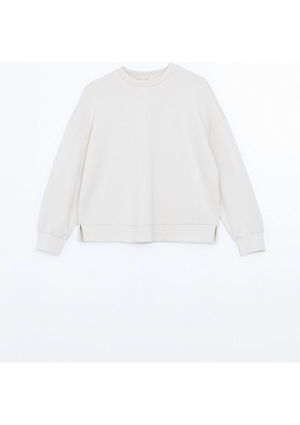 Yeni Sezon Bisiklet Yaka Oversize Kadın Sweatshirt indirimleri