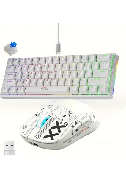 K620 Hot-Swap Mekanik Klavye+ Hxsj T90 Kablosuz 3 Modlu Oyuncu Mouse fiyatları