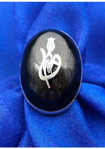 925 Ayar Kadın Gümüş Oltu Taşı Yüzük SY00054 fırsatları