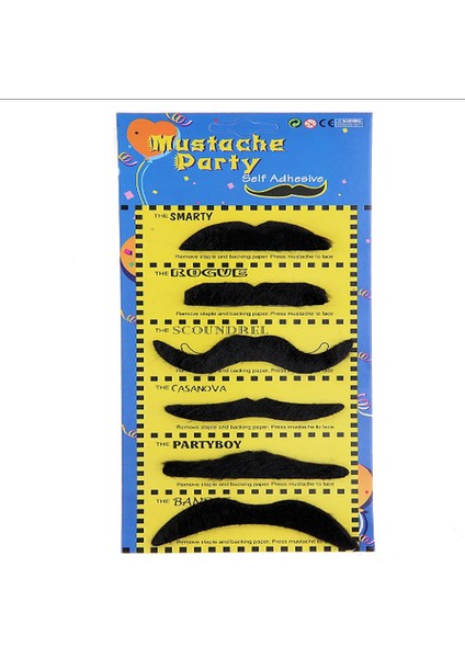 Karnaval Kostüm Partisi Bıyığı 6 Model 6 Adet