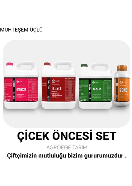Muhteşem 3 Lü ( Bosteer 4-15-0 Amino 12 Algue ) ( 5 Litre )
