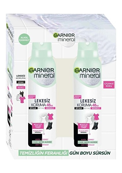 Mineral Lekesiz Koruma Deodorant 2X150 ml