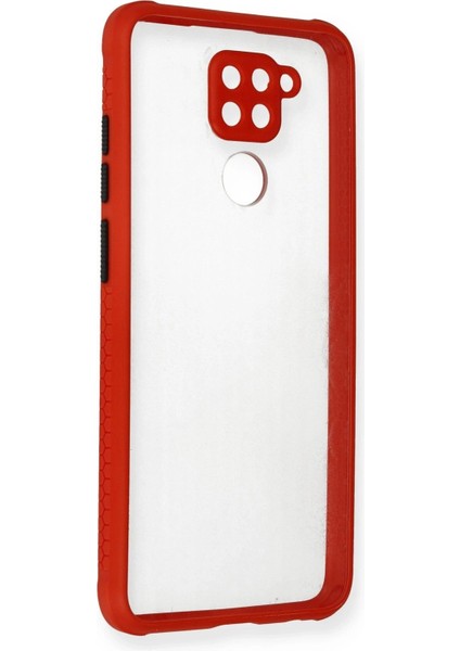 Bfs Xiaomi Redmi Note 9 Kılıf Miami Şeffaf Silikon - Kırmızı