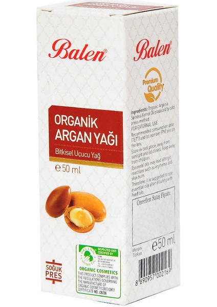 Argan Yağı Organik Soğuk Pres 50 ml Cam Şişe fırsatları