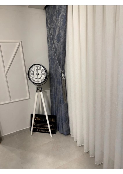 Keten Tül Sezer Çöl Tasarım Düz Renkli 1 Adet Pileli Tül Perde modelleri