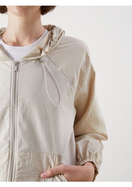 Yeni Sezon Kapüşonlu Oversize Keten Karışımlı Kadın Ceket modelleri
