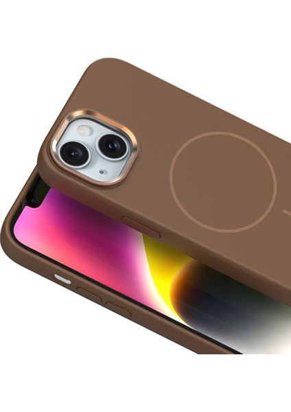 iPhone 14 Kılıf M-Safe Şarj Özellikli Metal Kamera Çerçeveli Zore Edi Silikon Kapak + Hayalet Ekran Koruyucu fiyatları