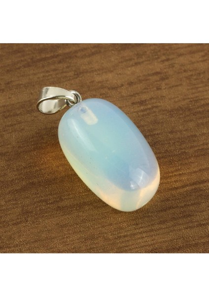 Ds-Derin Ay Taşı Doğaltaş Kolye Ucu-Mavi