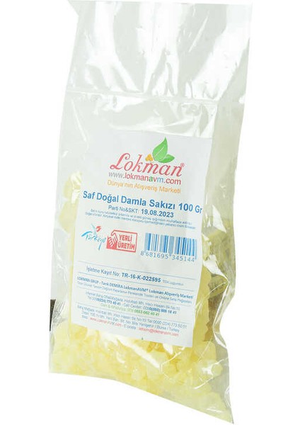 Damla Sakızı Saf Doğal 100 gr Paket fiyatları