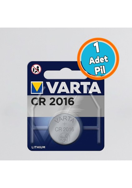 1 Adet Düğme Para Pili CR2016 Anahtar Saat Oyuncak Elektronik Cihaz 3V 80 Mah Blister Lityum Batarya