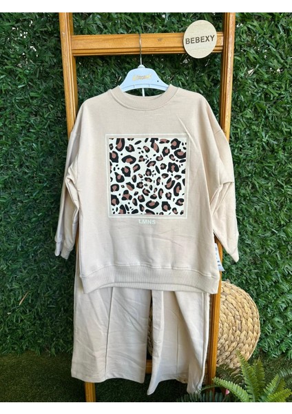 Leopar Desenli Krem Alt Üst Takım 137/ modelleri