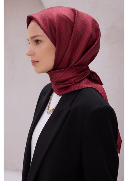 Çiçek Desen Ipek Twill Eşarp 4203D01 01