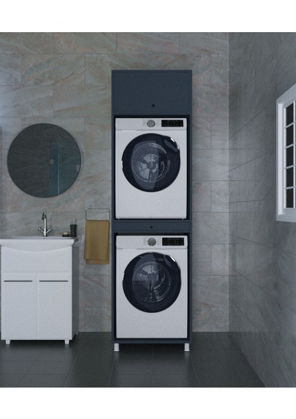 Çamaşır&kurutma Makinesi Dolabı Mdf Antrasit fiyatları
