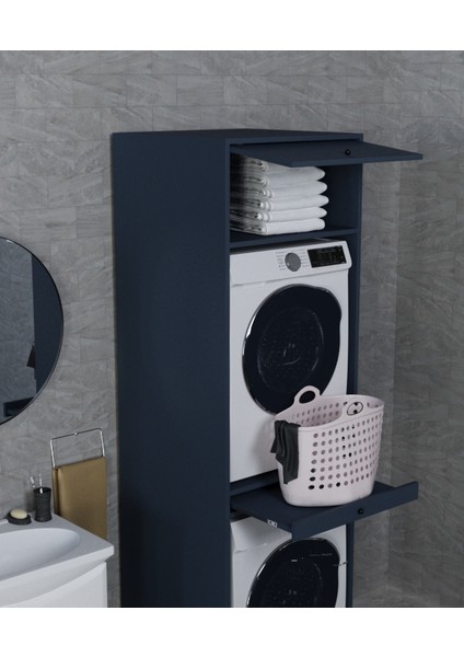 Çamaşır&kurutma Makinesi Dolabı Mdf Antrasit modelleri