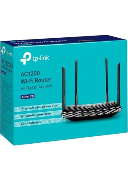 Tp-Link Archer C5 867 Mbps 5ghz + 300 Mbps 2.4ghz 4 Lan Port 4 Antenli Dual Band Wi-Fi Router modelleri