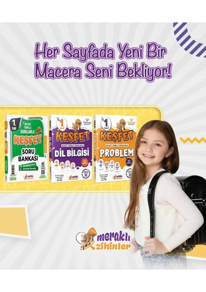 1. Sınıf -Soru Bankası-Problemler-Dil Bilgisi ( 3'lü Set)