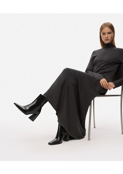 Blok Topuklu Deri Görünümlü Bot IW6250034016001 fiyatları