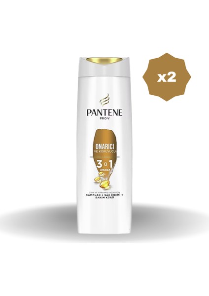 Onarıcı ve Koruyucu 3'ü 1 Arada Şampuan 400 ml - (2 Adet)