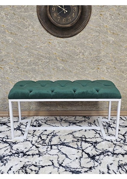 Beyaz Boyalı - L - Ayaklı 100 cm x 38 cm Oturak - Bench - Makyaj Taburesi - Makyaj Oturak Yeşil Renk 100 x 40 Boyut/ebat fiyatları