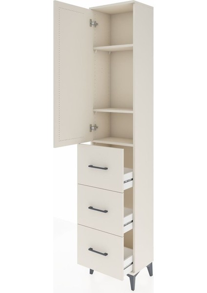 Arges Dolap 3 Raflı 3 Çekmeceli Tek Kapaklı 44X30X221 Aytaşı-Aytaşı fırsatları