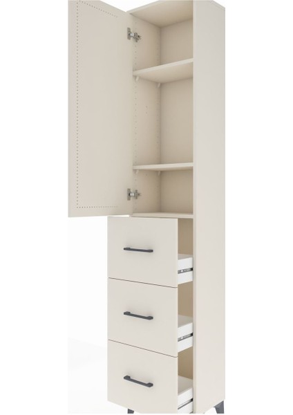 Arges Dolap 3 Raflı 3 Çekmeceli Tek Kapaklı 44X30X221 Aytaşı-Aytaşı indirimleri