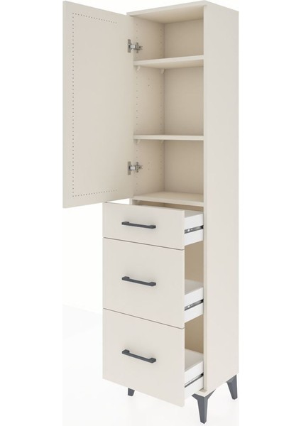 Arges Dolap 3 Raflı 3 Çekmeceli Tek Kapaklı 44X30X182 Aytaşı-Aytaşı fırsatları
