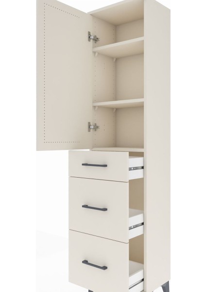 Arges Dolap 3 Raflı 3 Çekmeceli Tek Kapaklı 44X30X182 Aytaşı-Aytaşı indirimleri