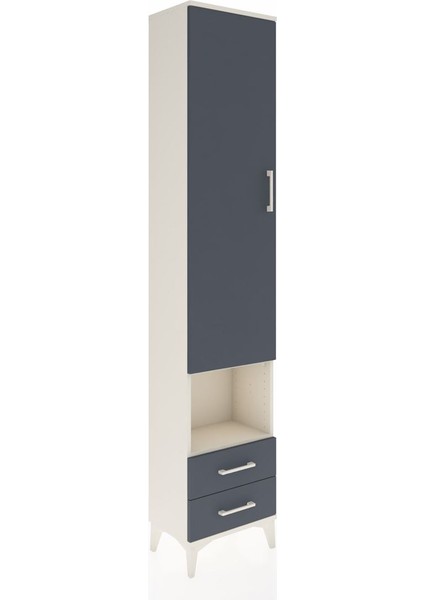 Arges Dolap 3 Raflı 2 Çekmeceli Tek Askılı 44X30X221 Aytaşı-Antrasit fiyatları