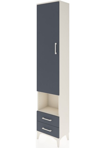 Arges Dolap 3 Raflı 2 Çekmeceli Tek Askılı 44X30X221 Aytaşı-Antrasit modelleri