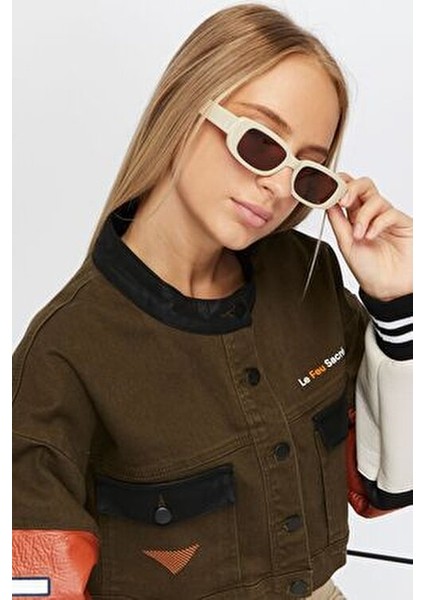 Kadın Oversize Kot Ceket Kolları Deri Garnili Düğmeli Motorcu Montu Baskılı Yarışçı Kolej Ceket indirimleri