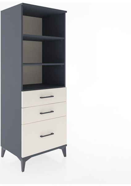 Hyperion Dolap 3 Raflı 3 Çekmeceli 60X44X163 Antrasit-Aytaşı fiyatları