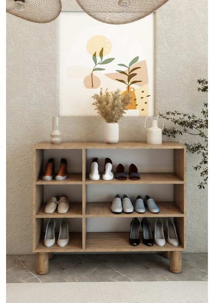 Bohem 90 cm 3 Kapaklı Ayakkabılık – Mdf Mebran Kapaklı Dolap | Vestiyer | Portmanto
