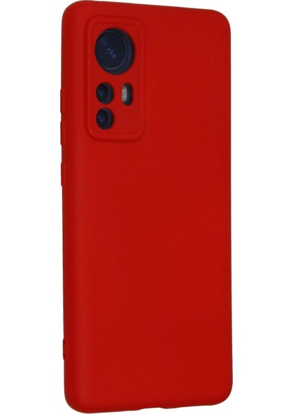 Bfs Xiaomi Mi 12 Kılıf Nano Içi Kadife Silikon - Kırmızı modelleri