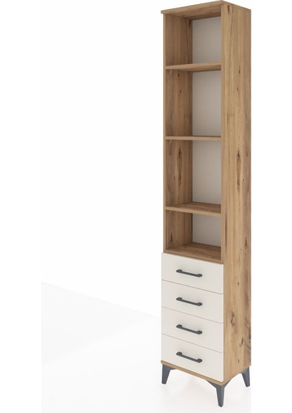 Arges Dolap 4 Raflı 4 Çekmeceli 44X30X221 Çam-Aytaşı modelleri