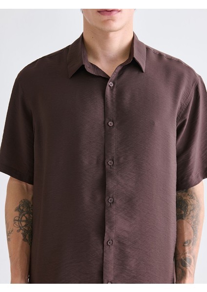 Yeni Sezon Regular Fit Kısa Kollu Viskon Erkek Gömlek modelleri