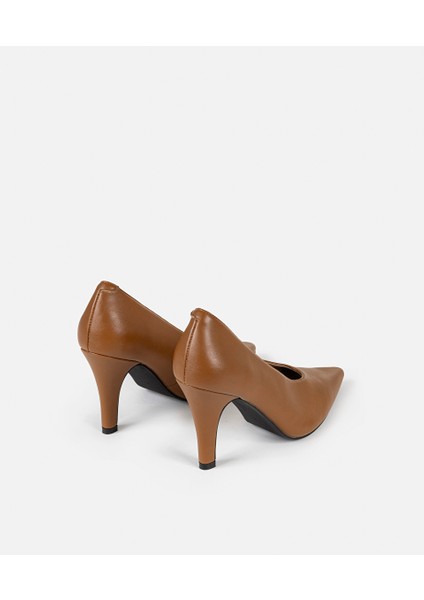 Deri Görünümlü Topuklu Ayakkabı IW6250031023027 fırsatları