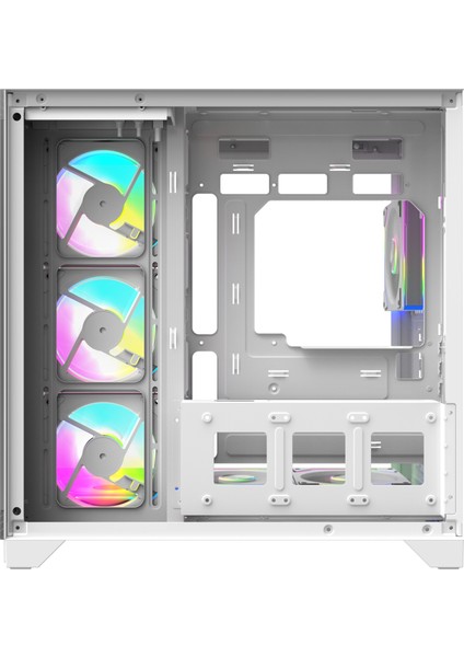 Dragon 7x 120 mm Argb Kumandalı Atx Akvaryum Beyaz Gaming Bilgisayar Kasası (Powersız) fırsatları
