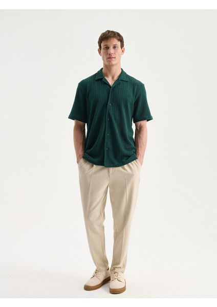 Yeni Sezon Regular Fit Resort Yaka Kısa Kollu Erkek Gömlek fiyatları