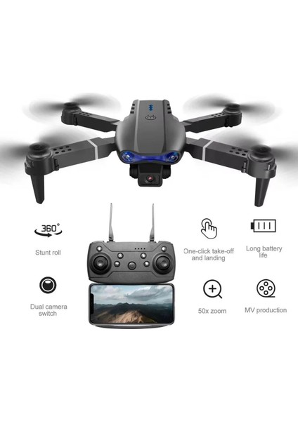 Int E99 Pro Hd Katlanabilir Drone Seti Kameralı Çantalı Siyah indirimleri