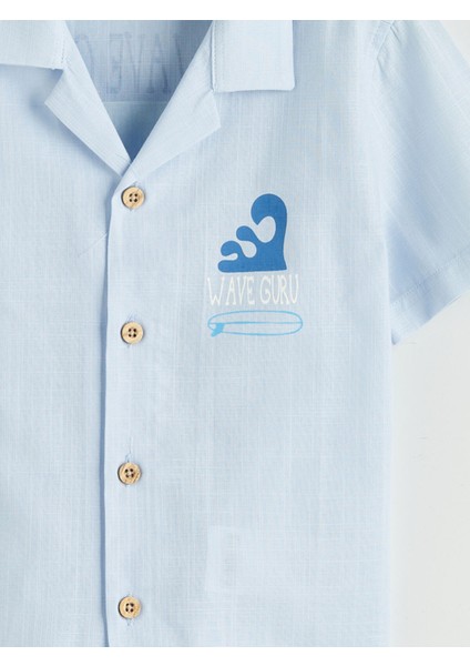 Yeni Sezon Resort Yaka Baskılı Erkek Çocuk Gömlek fırsatları