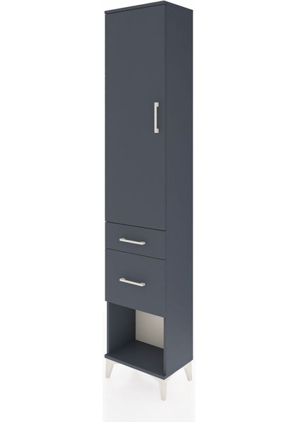 Arges Dolap 3 Raflı 2 Çekmeceli Tek Kapaklı 44X30X221 Antrasit-Antrasit modelleri