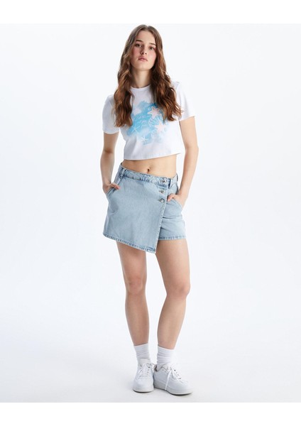 Yeni Sezon Dar Fit Mini Jean Şort Etek modelleri