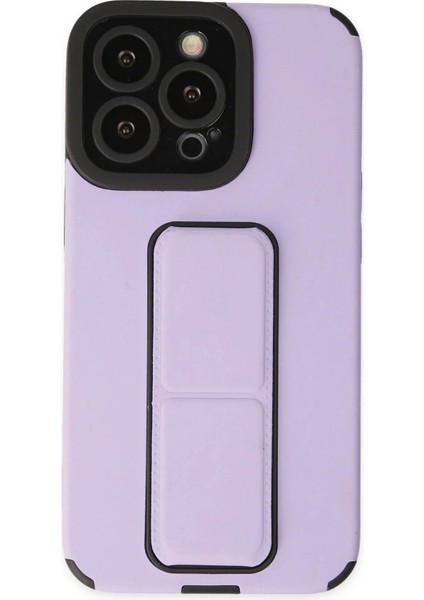 Bfs iPhone 14 Pro Max Kılıf Mega Standlı Silikon - Lila