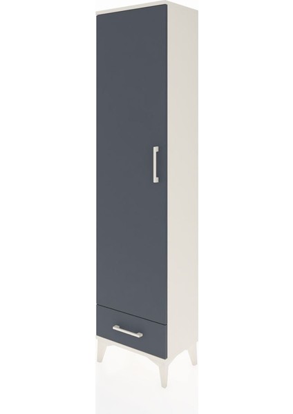 Arges Dolap 2 Raflı Tek Çekmeceli Tek Askılı 44X30X182 Aytaşı-Antrasit modelleri
